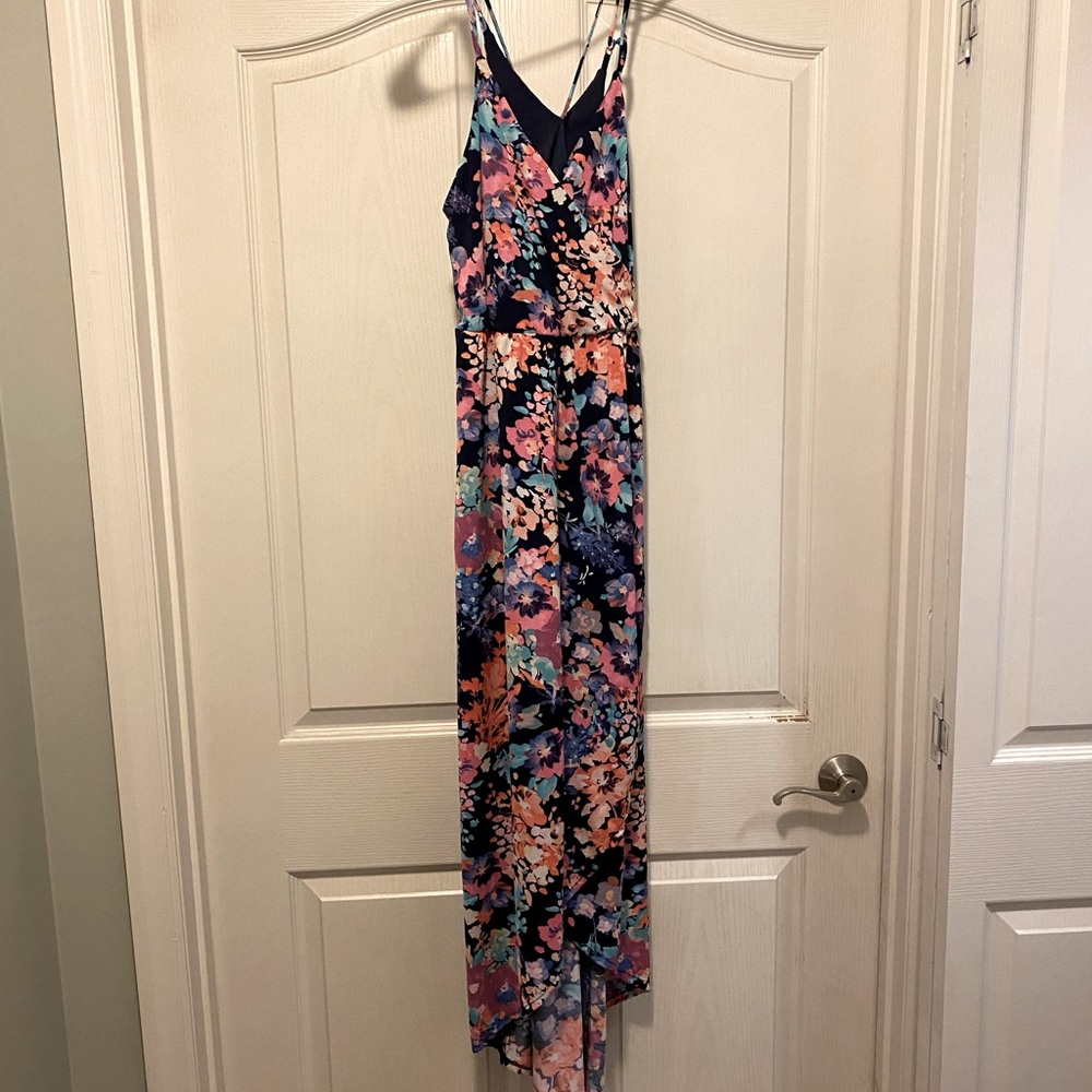 Size medium midi length dress with bright colors